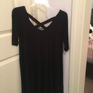 Black short sleeve dress
